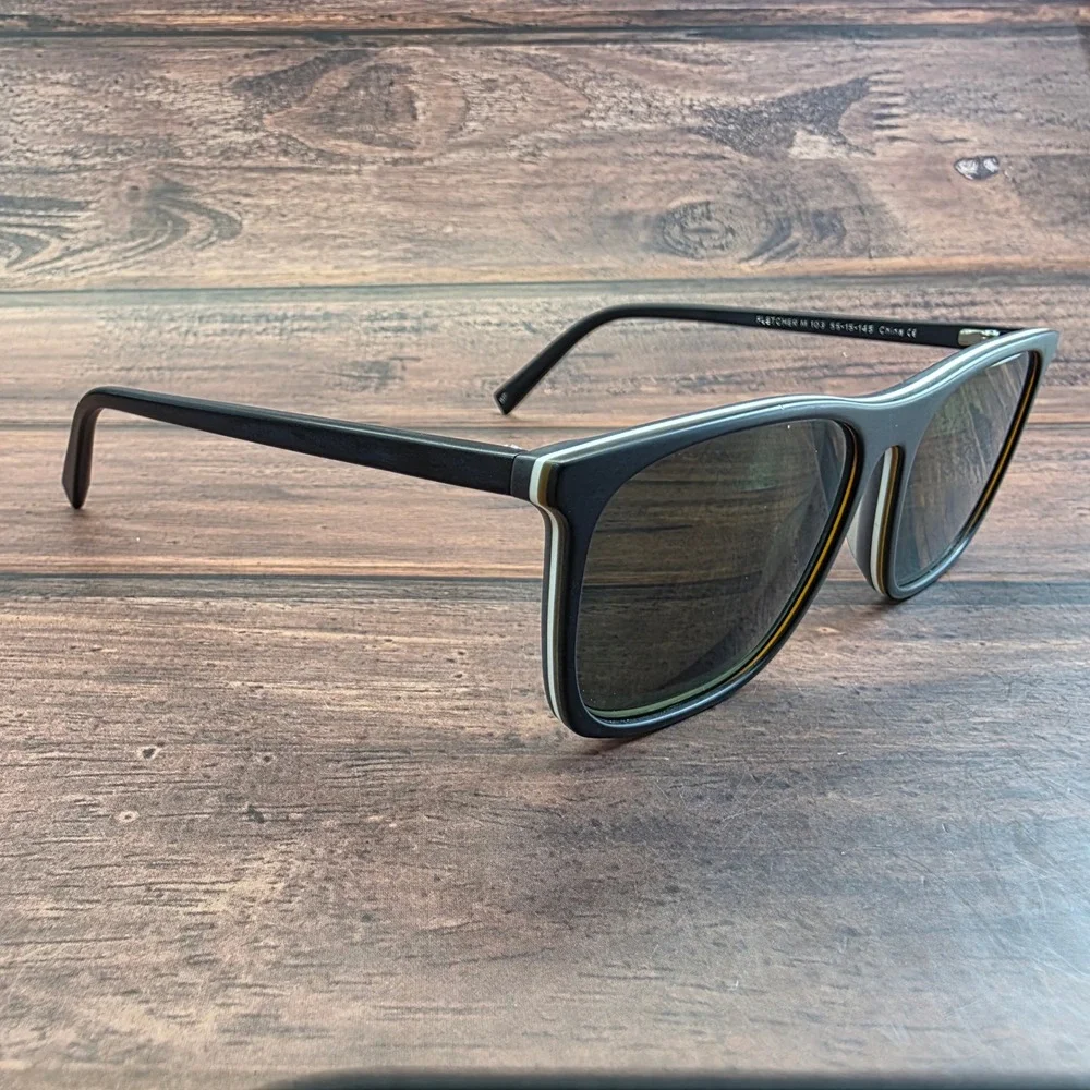 Warby Parker Fletcher M 103 Matte Black‎ Square Suglasses 55-15-145  FRAMES ONLY